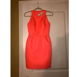 Kate Spade neon pink bow back cupcake dress